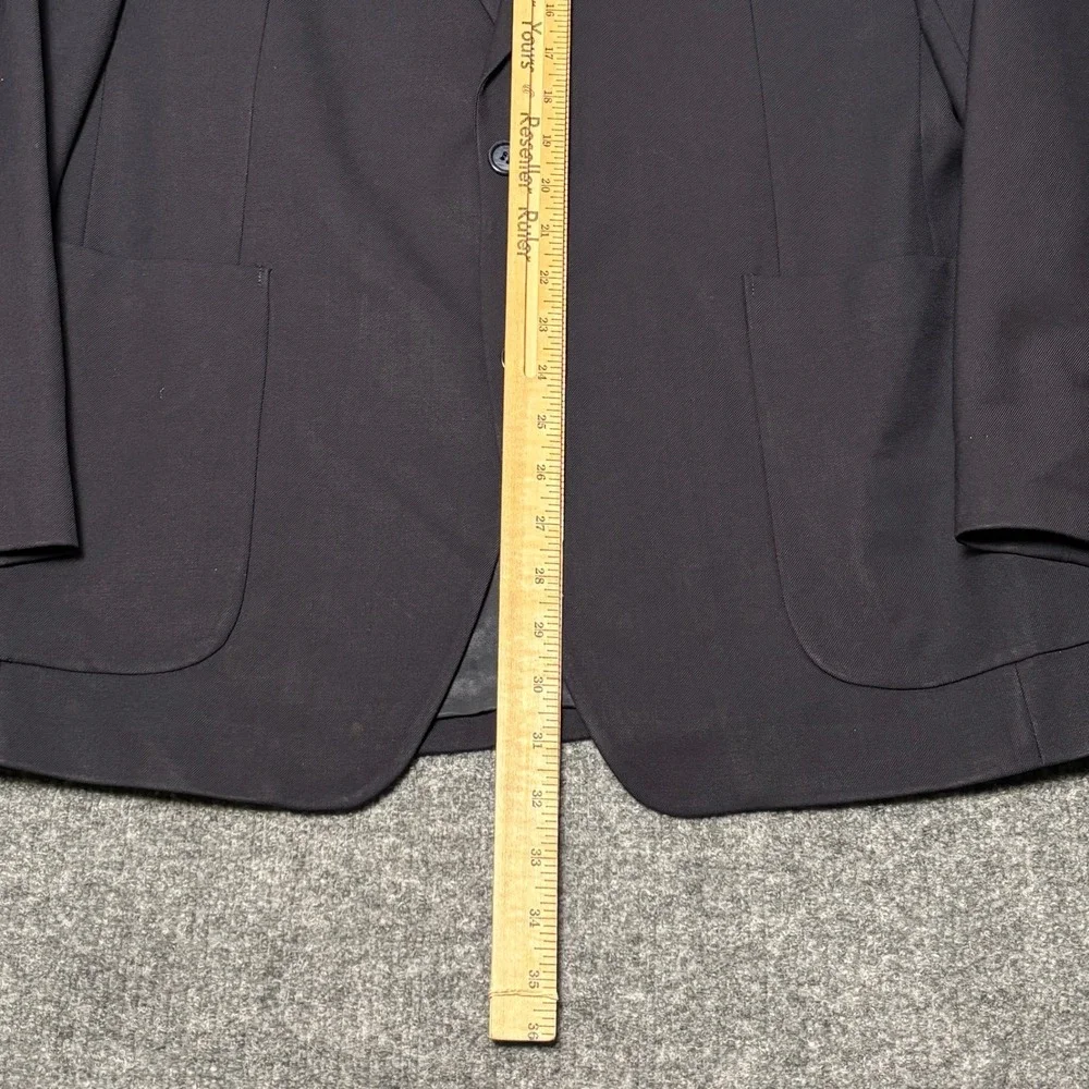 Jean-Paul Germain Sport‎ Coat Mens 42R Black Two Button Solid Made In France
